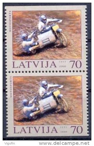 LV 2003-599 MOTORS, LATVIA, 2 X1v, MNH - Motorbikes