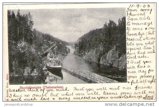 BANDAKKANALEN (Thelemarken) - 1903 -  NORWAY - Norway