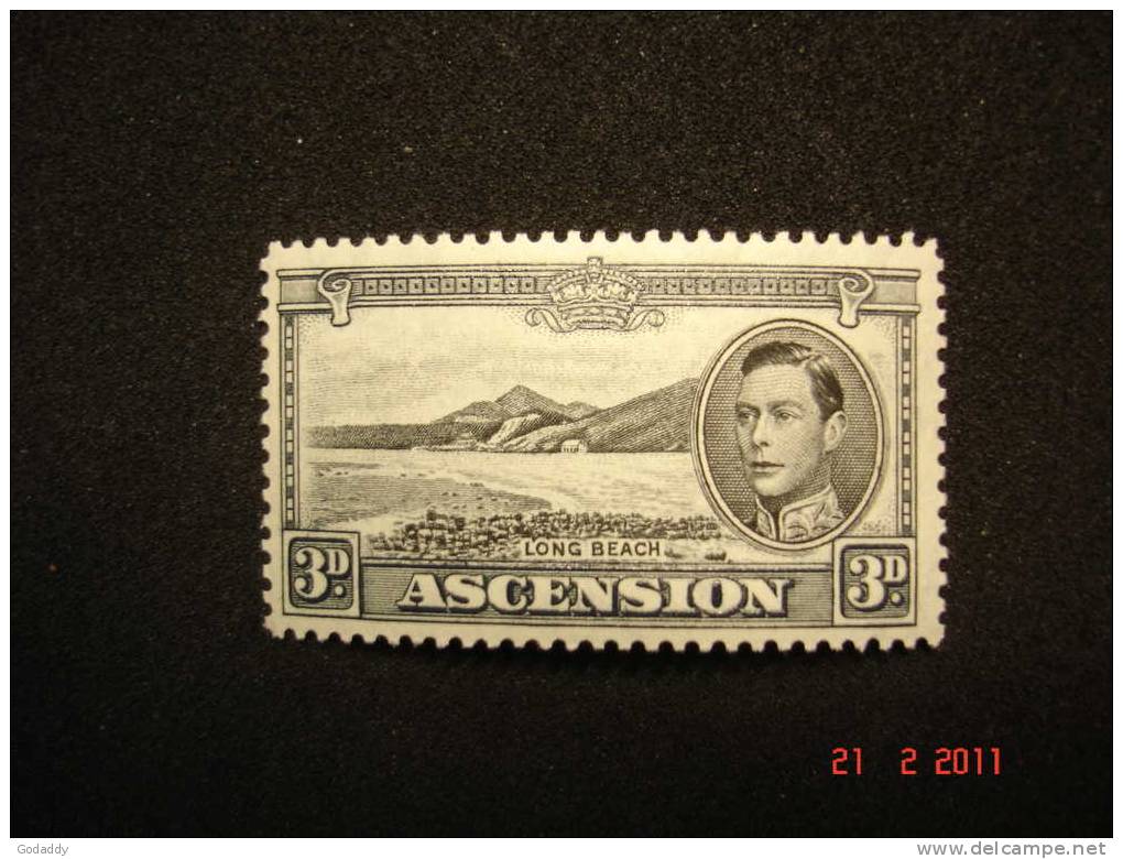 Ascension 1938-53 George VI  3d  SG42b  MH - Ascensione