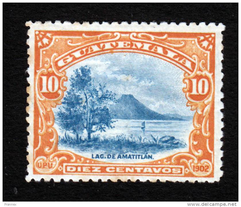 Guatemala, Scott #118, Mint Hinged, Lake Amatitlan, Issued 1902 - Guatemala