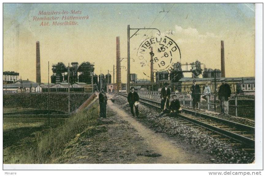 MAIZIERES-LES METZ Usine Métallurgique De Rombas- Hauts Fourneaux De Moselle (Rombacher Hüttenwerk Abt Moselhütte) - Autres & Non Classés