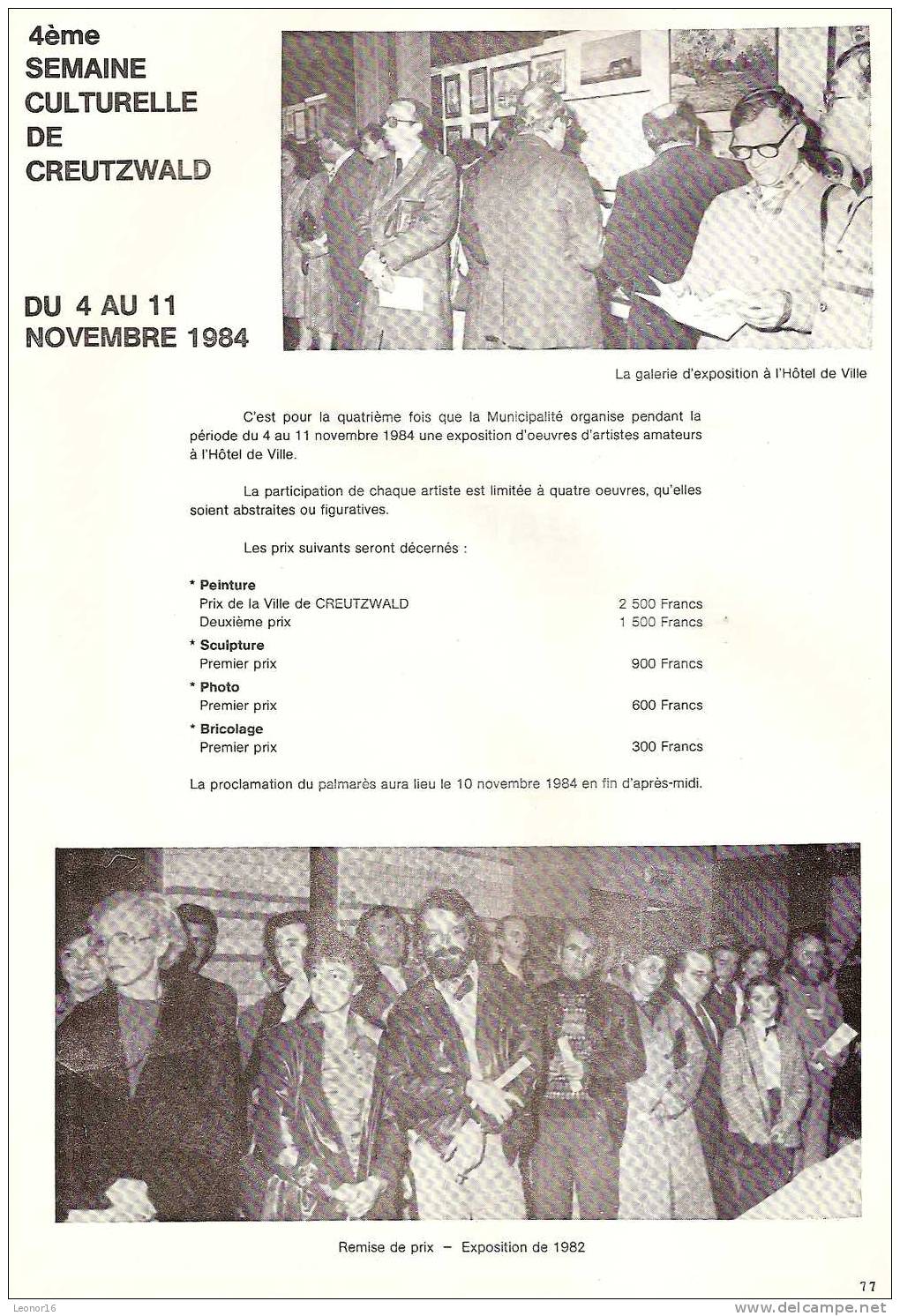 CREUTZWALD   -   " BULLETIN INFORMATIONS MUNICIPALES 1984 " de 82 PAGES NUMEROTEES