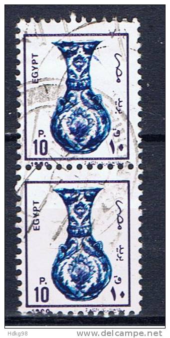 ET+ Ägypten 1989 Mi 1120 Vase (Paar) - Used Stamps