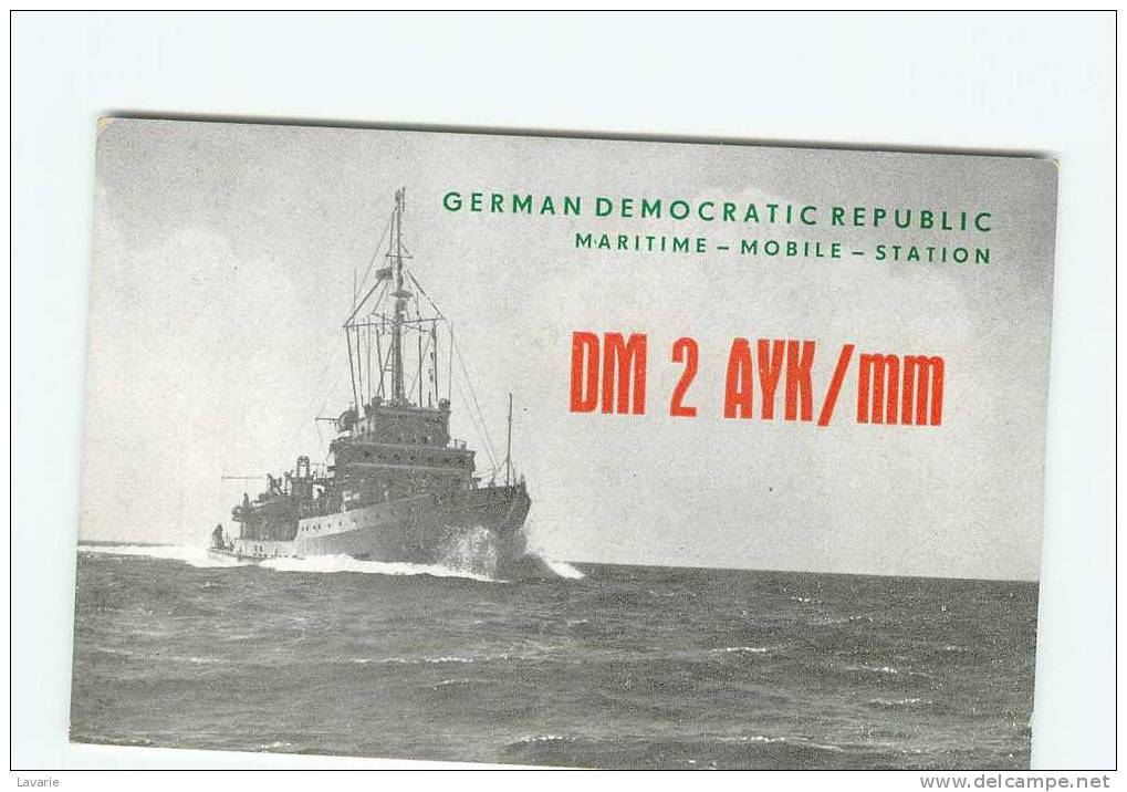 MARITIME - NAVIRE - DM 2 AYK / Mm - Carte Radio - Radio