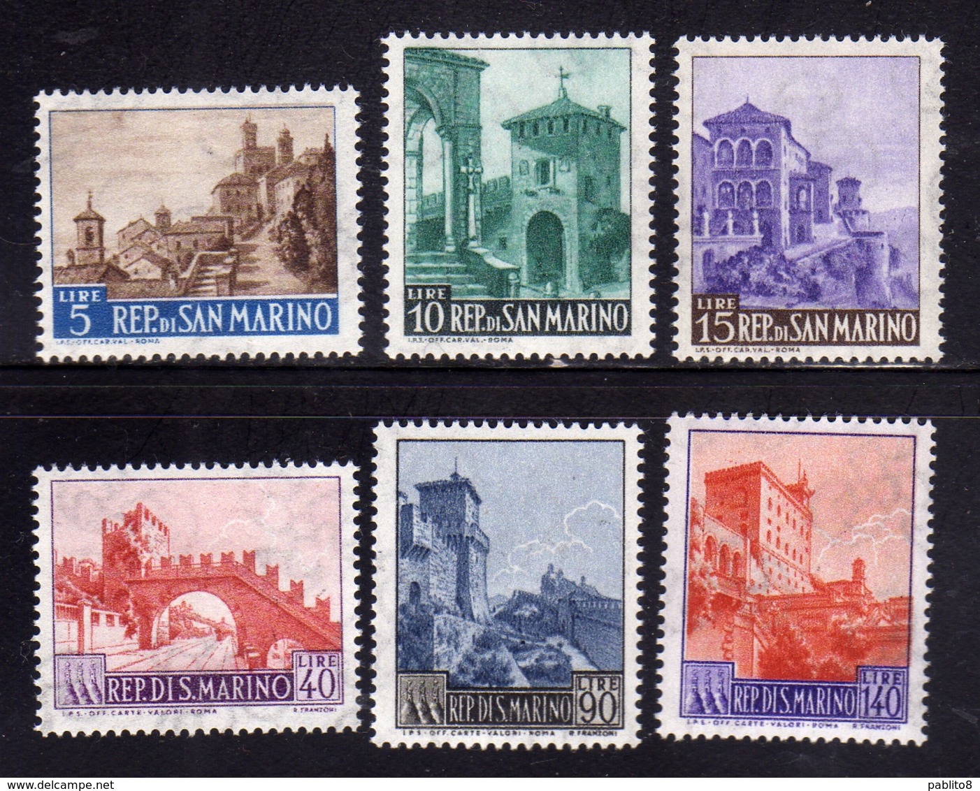 REPUBBLICA DI SAN MARINO 1966 VEDUTE VIEWS SERIE COMPLETA COMPLETE SET MNH - Unused Stamps