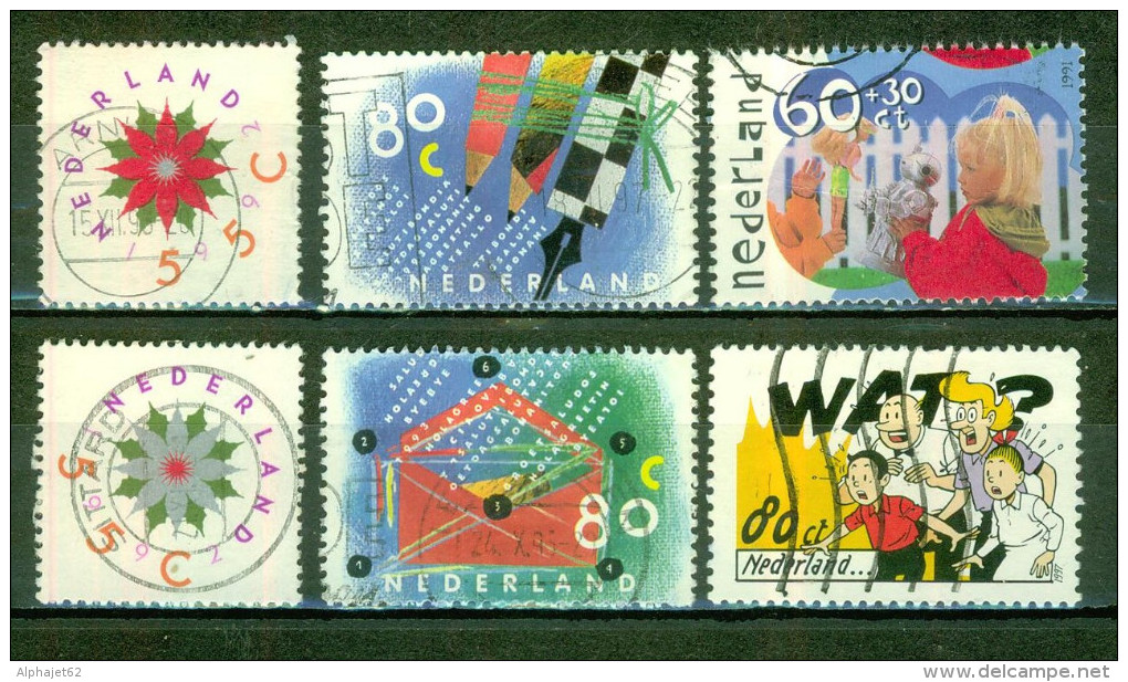 Fillette Et Poupée - Noel - PAYS BAS - Enveloppe Et Stylo - Bob Et Bobette - N° 1387-1422-1423-1452-1453-1584 - 1991 - Used Stamps