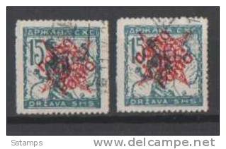 SHSS-1920 JUGOSLAVIA JUGOSLAWIEN SLOVENIJA VERIGARI PORTO USED - Used Stamps