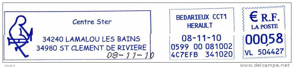 Empreinte Machine à Affranchir De BEDARIEUX CCT1 - Handicap - Handicaps