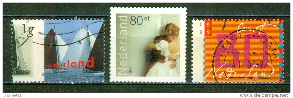 Course De Voiliers Traditionnels - Jeunes Mariés - PAYS BAS - Mariage - Ecran D'ordinateur - N° 1597-1622-1706 - 1997 - Used Stamps