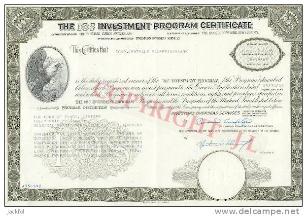 The IOS Investment Program Certificate - Bank En Verzekering