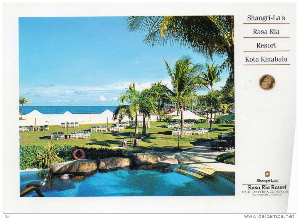 Asie-Malaysia-Malaisie-HOTEL- Shangri-La´s Rasa Ria Resort Kota Kinabalu (piscine) Format Géant 18 X 13 Cms*PRIX FIXE - Maleisië