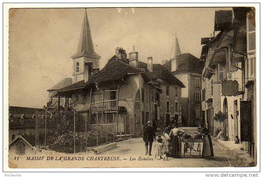 73-Massif De La Grande Chartreuse-Les Echelles-Animation Près De La Marchande Ambulante-CPA1916 - Les Echelles