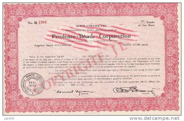 Prudence-Bonds Corporation (red) - Banque & Assurance