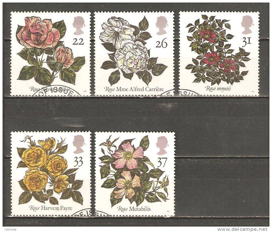 UNITED KINGDOM 1991 - ROSES  - CPL. SET  - USED OBLITERE GESTEMPELT - Rozen