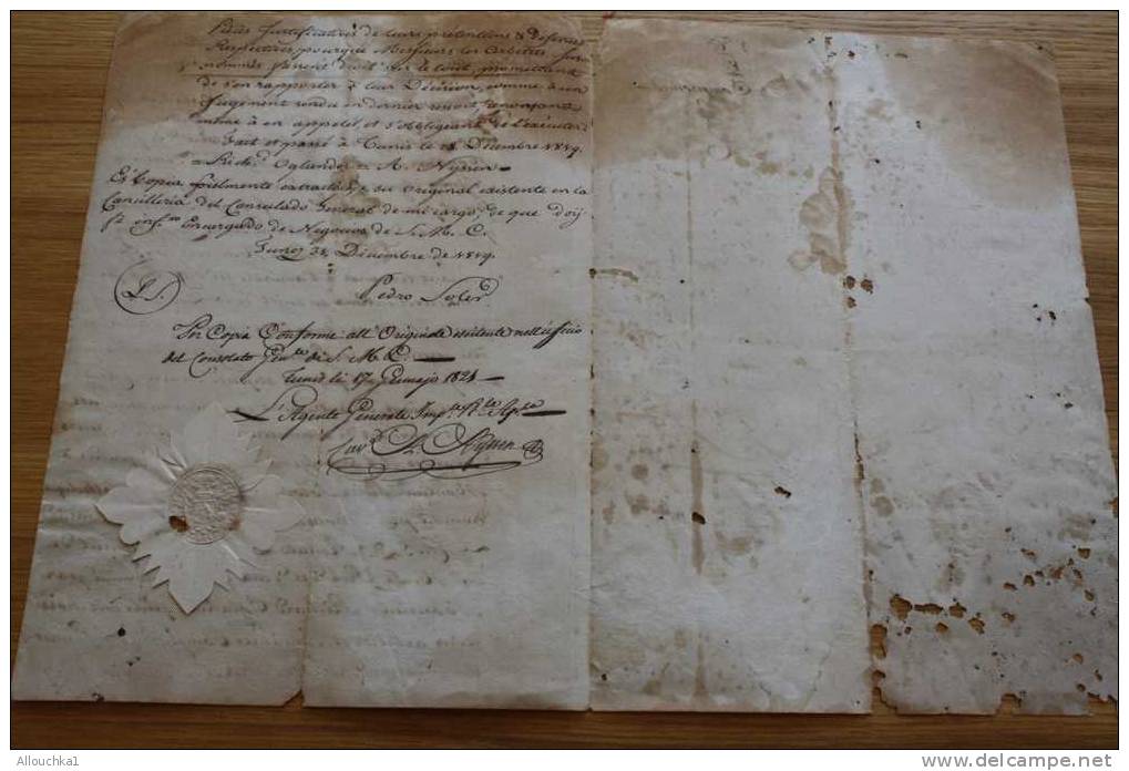 30-12-1849- MANUSCRIT. RESTITUTION- / DOT - ARRANGEMENT EXTRACTO CONSULADO ESPANA EN TUNER COMPROMIS CACHET A SEC - Documentos Históricos