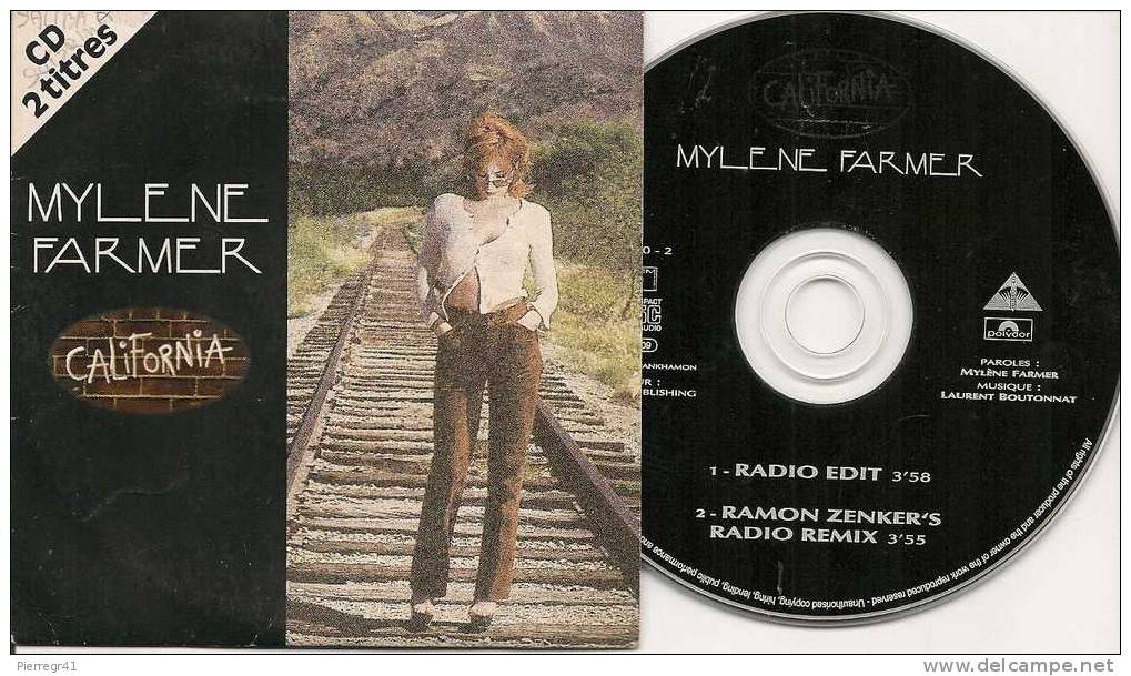 CD-SINGLE-MYLENE FARMER-1996-CALIFORNIA-N° 576210-2-TBE- - Autres - Musique Française