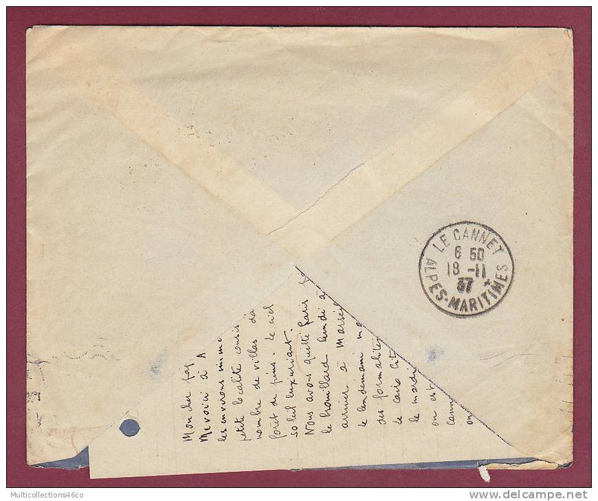 Enveloppe De GRECE Pour La France Avec Cachet De Censure E  - 1937 - Marcofilia - EMA ( Maquina De Huellas A Franquear)