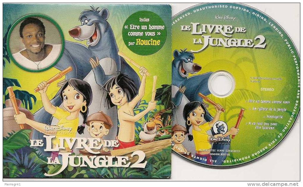 CD-SINGLE-DISNEY-FILM2003         -LIVRE  DE LA JUNGLE2-MUSIQUE-CHANTE PAR HOUCINE-TBE- - Autres - Musique Française