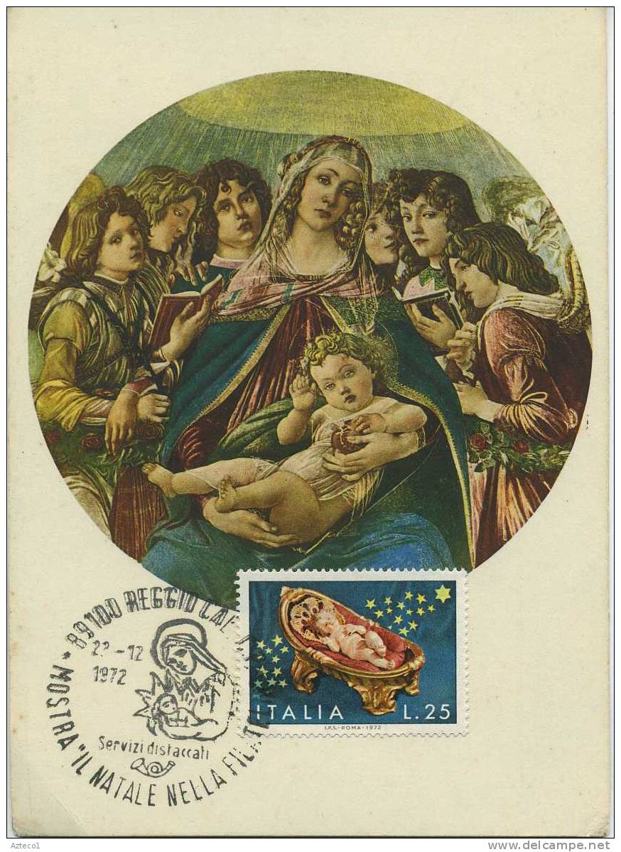 ITALIA - MAXIMUM CARD 1972 - NATALE - ARTE - ANNULLO SPECIALE - Maximum Cards