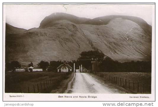 REAL PHOTO PCd -Ben Nevis & Nevis Bridge - Inverness-shire - SCOTLAND - Inverness-shire