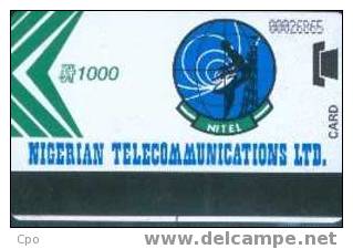 # NIGERIA 2 Nitel Logo 1000 Autelca   Tres Bon Etat - Nigeria