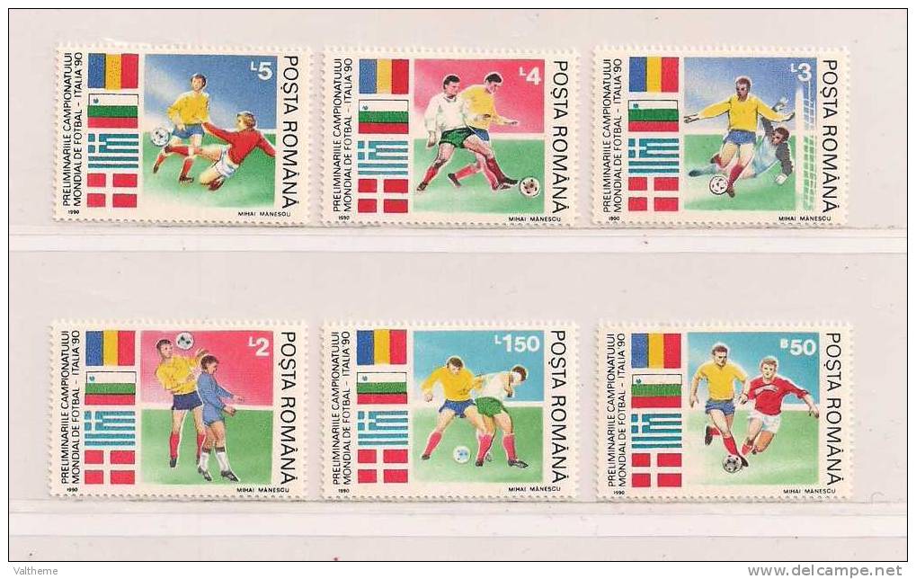 ROUMANIE   ( EUROU - 25 )   1990   N° YVERT ET TELLIER   N° 3878/3883   N** - Unused Stamps