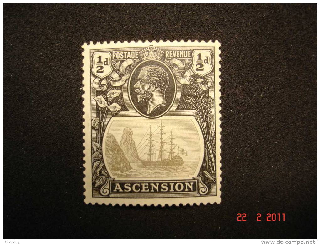 Ascension 1924 King George V   1/2d  SG10  MH - Ascension (Ile De L')