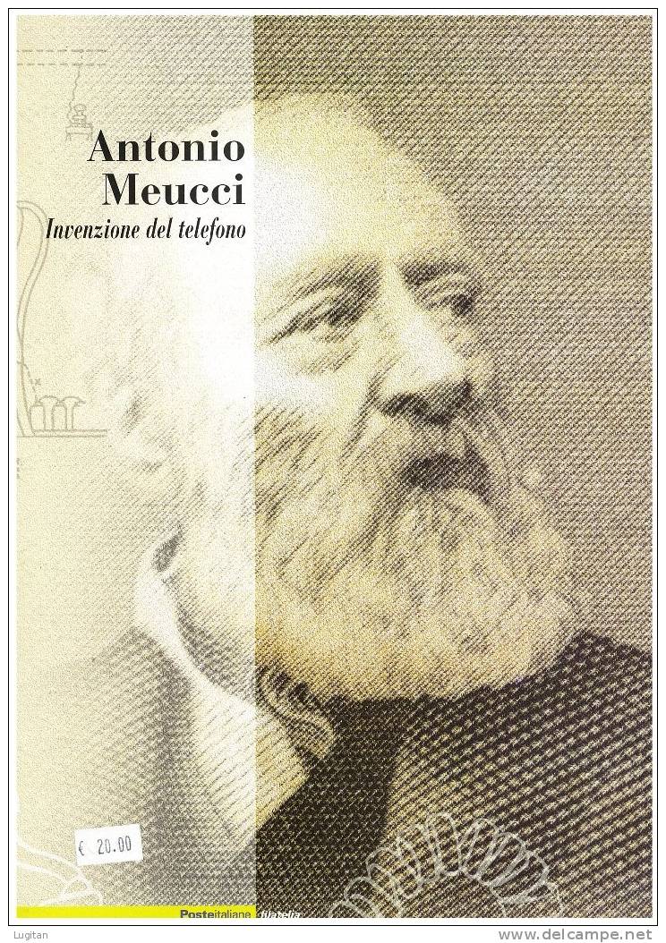 Filatelia - ANTONIO MEUCCI   ANNO 2003  SPECIALE OFFERTA DI FOLDERS EMESSI DALLE POSTE ITALIANE - Paquetes De Presentación