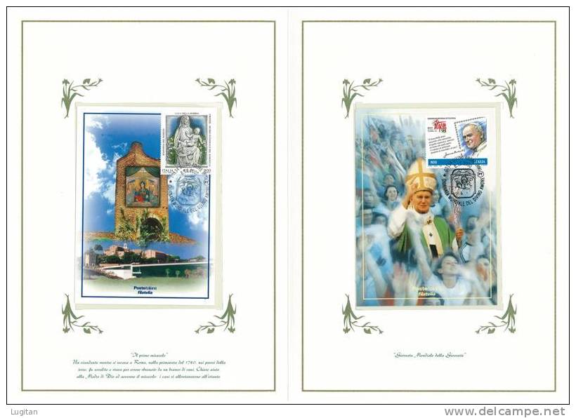 Filatelia - SANTUARIO MADONNA DEL DIVINO AMORE ANNO 2000  SPECIALE OFFERTA DI FOLDERS EMESSI DALLE POSTE ITALIANE - Paquetes De Presentación