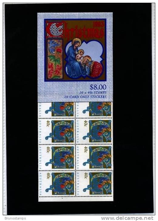 AUSTRALIA - 1993 $ 8 CHRISTMAS BOOKLET IMPERF. MARGIN MINT NH SG SB82 - Markenheftchen