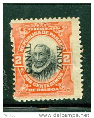 Canal Zone 1912 2 Cent Cordoba Type II Issue #39 - Canal Zone