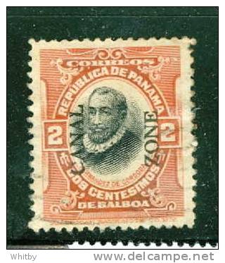 Canal Zone 1912 2 Cent Cordoba Type II Issue #39 - Zona Del Canale / Canal Zone