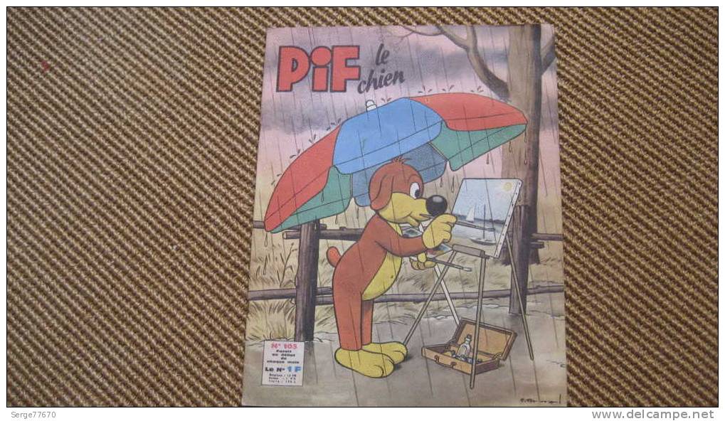 Les Aventures De Pif Le Chien N° 103 De Septembre 1966 Humanité Arnal Vaillant Gadget Placid Muzo Arthur - Pif - Autres