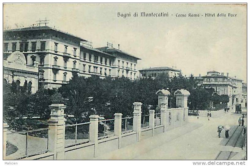 Italie - Ref A342- Bagni Di Montecatini - Hotel Della Pace    - Carte Bon Etat - - Autres & Non Classés