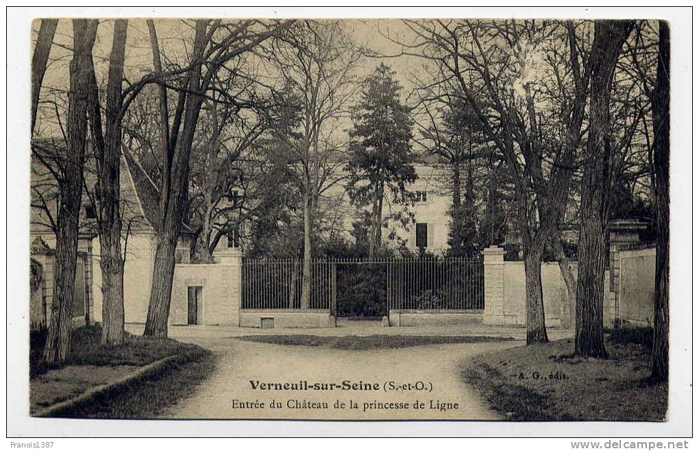 Ref 172 - VERNEUIL-sur-SEINE - Entrée Du Château De La Princesse De Ligne - Verneuil Sur Seine