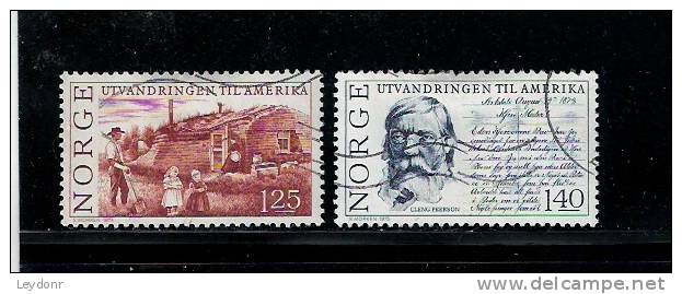 Norge - Norway - SAod Hut And Settlers - Cleng Peerson - Used Stamps