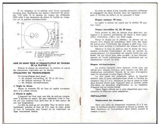 Schneider Radio Télévision Mambo Samba Notice D´emploi Et D´installation - Non Classés