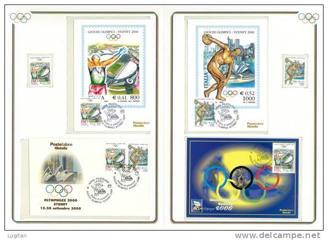 Filatelia - GIOCHI OLIMPICI SYDNEY -  ANNO 2000  SPECIALE OFFERTA DI FOLDERS EMESSI DALLE POSTE ITALIANE - Folder