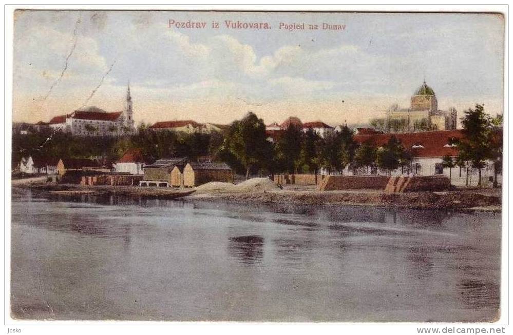 VUKOVAR SYNAGOGUE ( Croatiia ) * Travelled  1916. * K.u.K. Censure * Judaica * Jewish * Judaika * Vukovar On Danube - Jewish