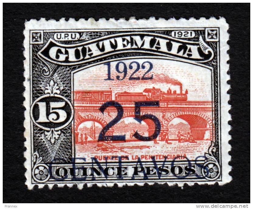 Guatemala, Scott #190a, Mint Hinged, "La Penitenciaria" Bridge Surcharged, Issued 1922 - Guatemala