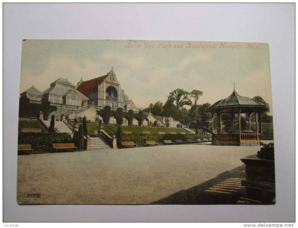 Newport. - Belle Vue Park And Bandstand. - Monmouthshire