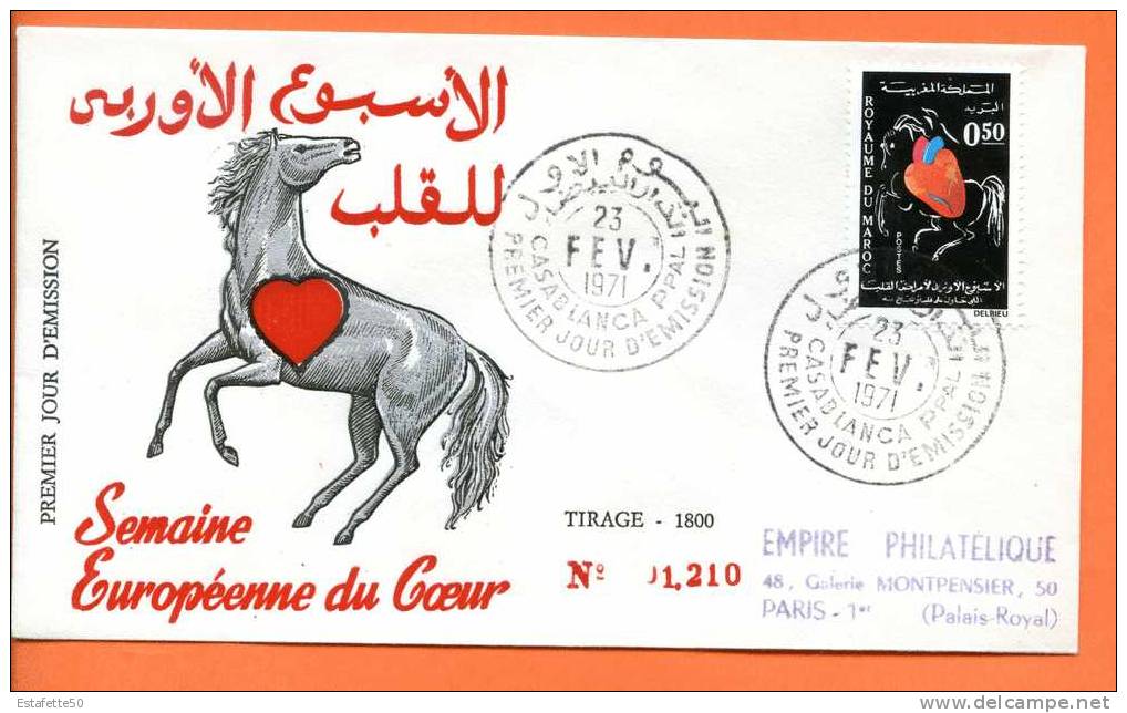 Maroc ,Morocco; FDC 1971,n° 613;semaine Du Coeur - Marocco (1956-...)