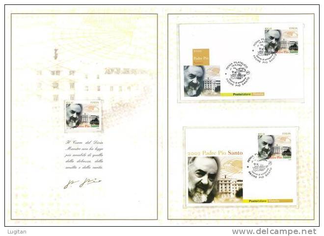 Filatelia - PADRE PIO SANTO -  ANNO 2002  SPECIALE OFFERTA DI FOLDERS EMESSI DALLE POSTE ITALIANE - Folder