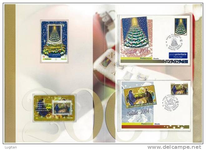 Filatelia - NATALE 2004 -  ANNO 2004  SPECIALE OFFERTA DI FOLDERS EMESSI DALLE POSTE ITALIANE - Folder