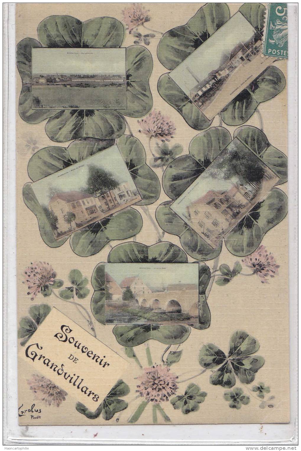 Grandvillars:  Souvenir De , Belle Carte Toilée - Grandvillars