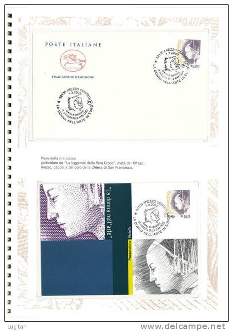 Filatelia - LA DONNA NELL' ARTE -  ANNO 2002  SPECIALE OFFERTA DI FOLDERS EMESSI DALLE POSTE ITALIANE - Presentation Packs