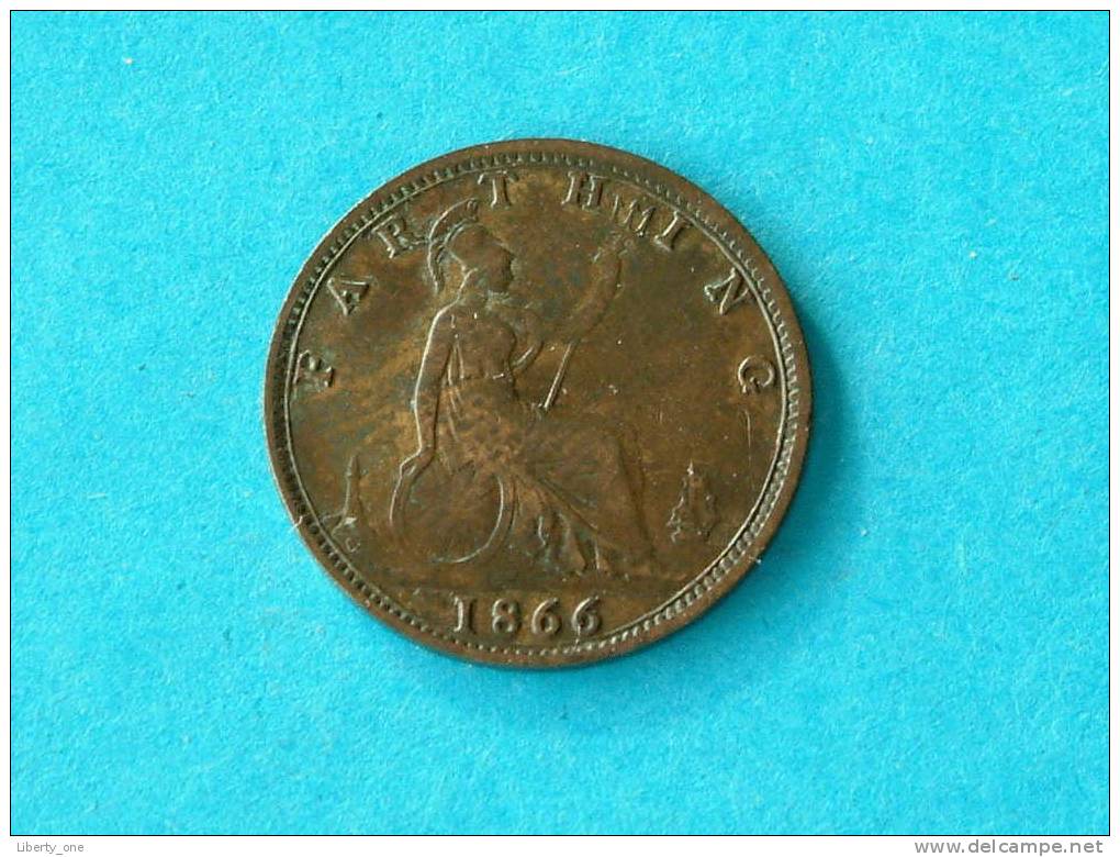 1866 - FARTHING / KM 747.2 (  For Grade, Please See Photo ) !! - B. 1 Farthing