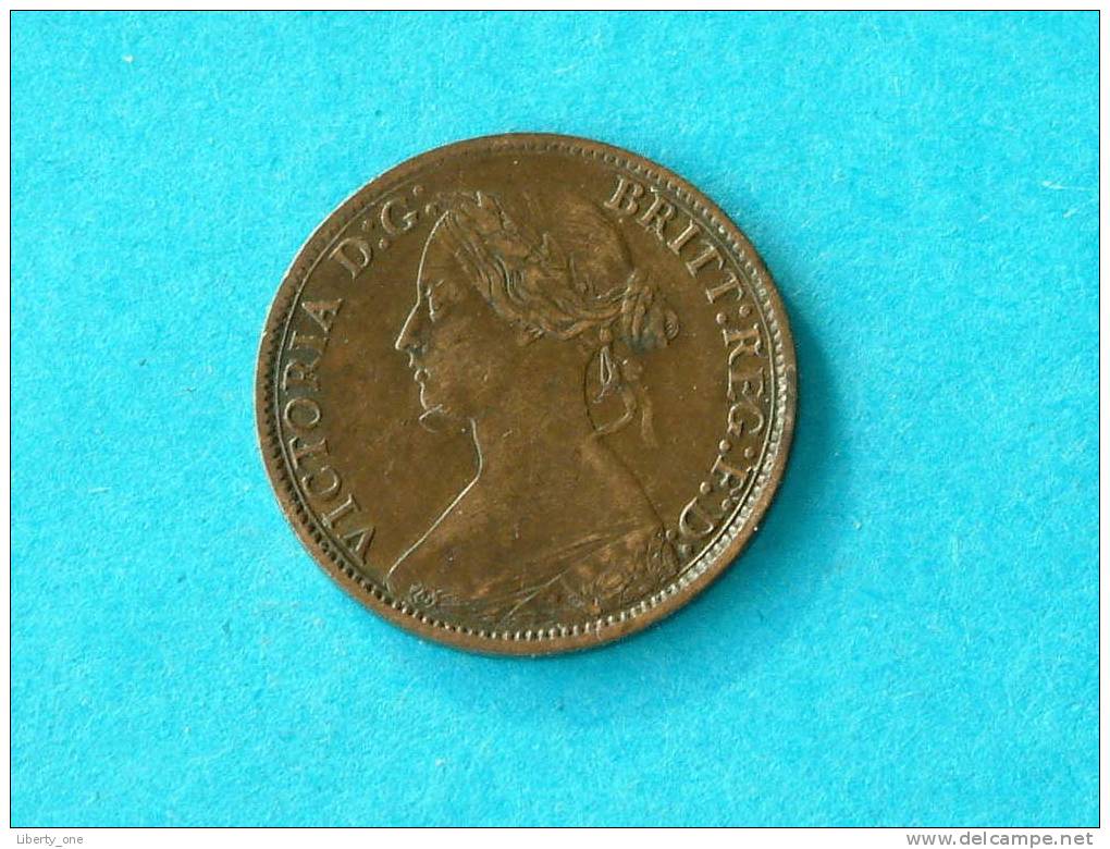 1866 - FARTHING / KM 747.2 (  For Grade, Please See Photo ) !! - B. 1 Farthing