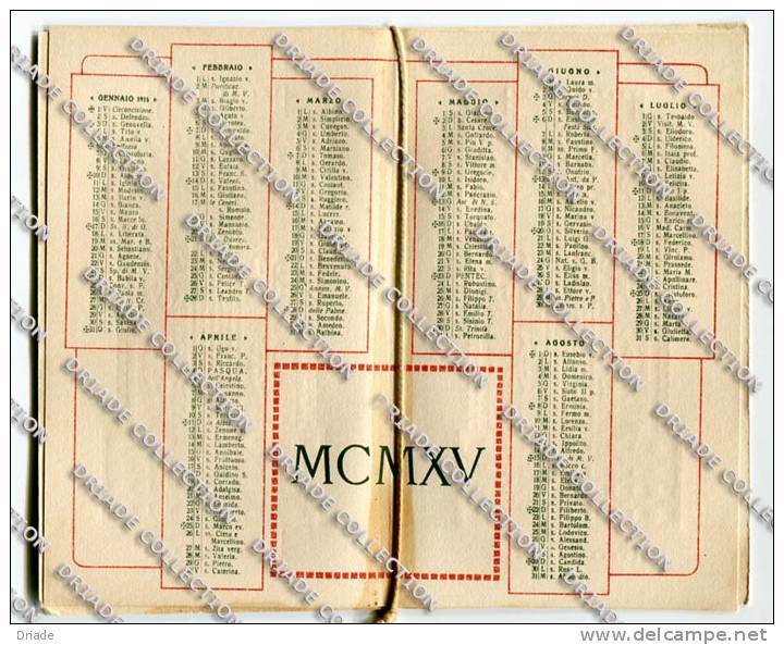 CALENDARIETTO PRO BELGIO ANNO 1915 ILLUSTRATORE GIOVANNI MARIA MATALONI CON POESIA DI TRILUSSA POETA - Kleinformat : 1901-20