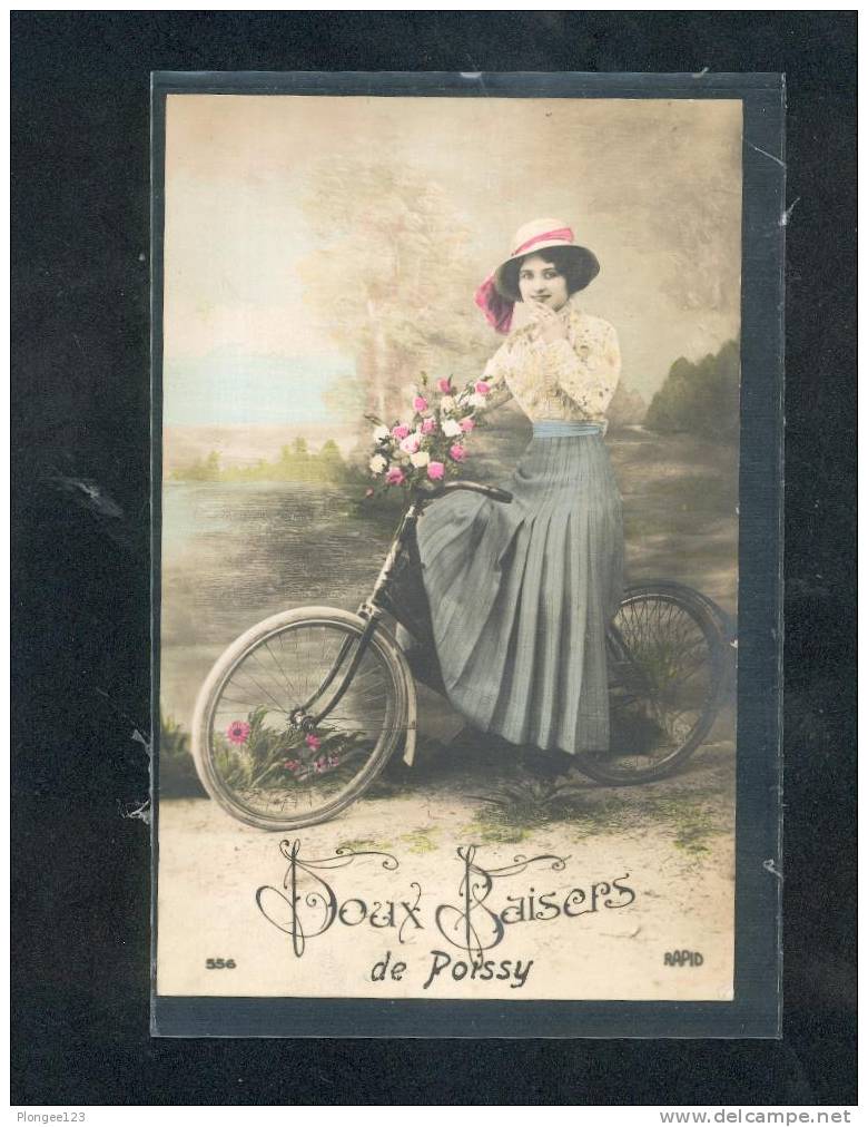 78 -POISSY - Doux Baisers De .....(femme à Vélo) - Poissy